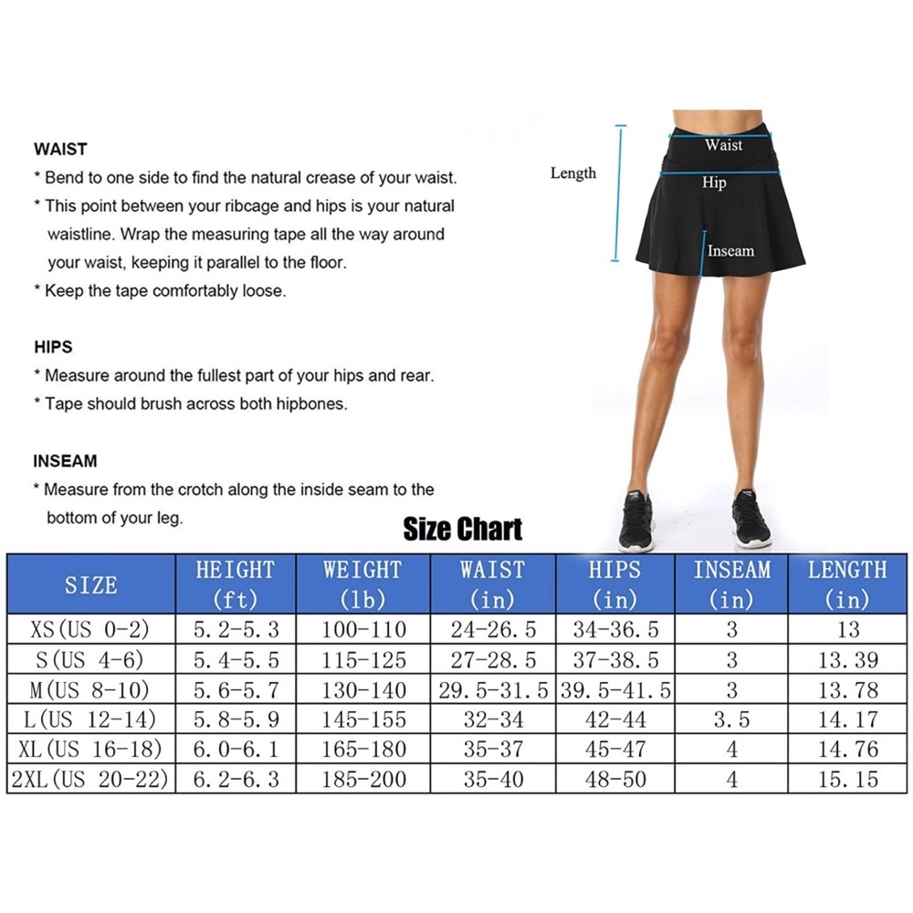 Red Tennis Skirt Golf Skort - Picture 6 of 6